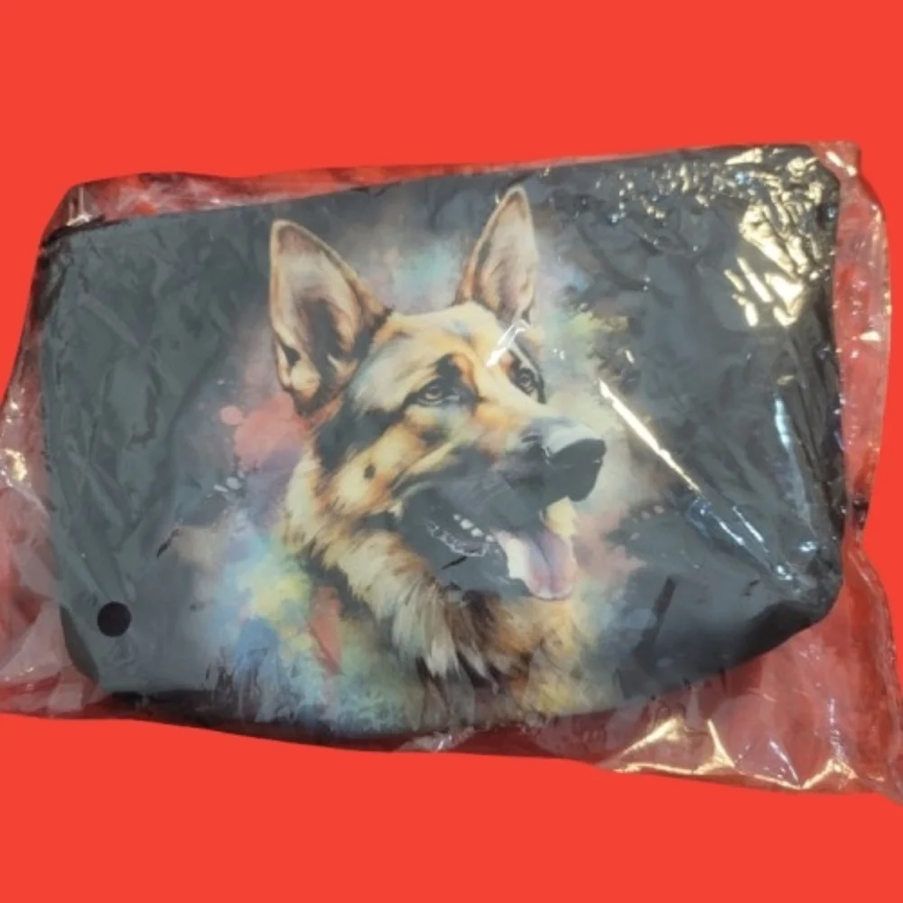 German Shepherd Makeup Bag Small Organizer Bag with Zipper German Shepherd